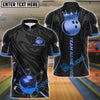 BlueJose Bowling And Pins Crowned King Customized Name, Team Name 3D Shirt (4 Colors)