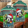 BlueJose Billiards Ball 8 And 9 Green Christmas Pattern Personalized Shirt (2 Colors)