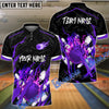 BlueJose Bowling And Pins Thorn Flame Customized Name 3D Shirt (4 Colors)