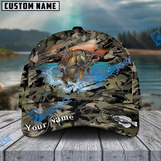 BlueJose Panfish Fishing Lure Camouflage Personalized Cap