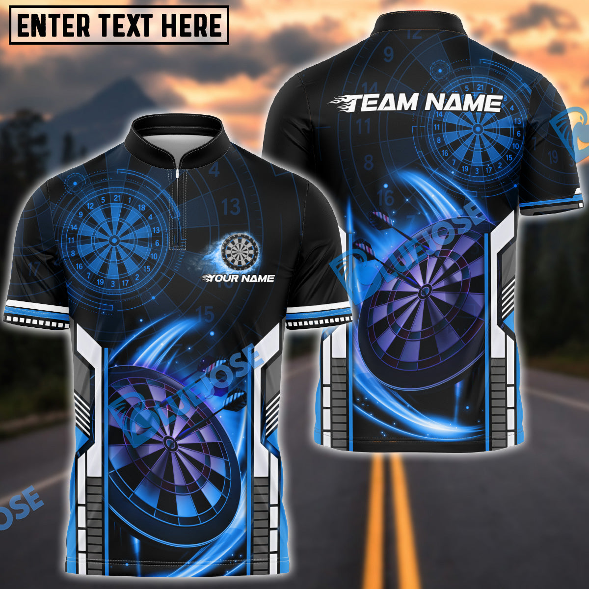 BlueJose Darts Future Mechanic Personalized Name, Team Name Shirt (4 Colors)
