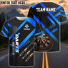 BlueJose Darts Metalic Style Personalized Name, Team Name Shirt (6 Colors)