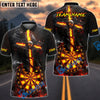 BlueJose Darts Flaming Skull Personalized Name, Team Name Shirt (6 Colors)