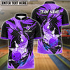 BlueJose Bowling And Pins Fire Phoenix Customized Name 3D Shirt (4 Colors)