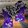 BlueJose Bowling And Pins Flame Claws Customized Name 3D Shirt ( 6 Colors)