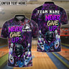 BlueJose Bowling And Pins Graffiti Never Give Up Dab Customized Name, Team Name 3D Shirt (4 Colors)