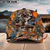 BlueJose Americam Flag Hunting Deer Crack Camo Pattern Multicolor Option Personalized Cap