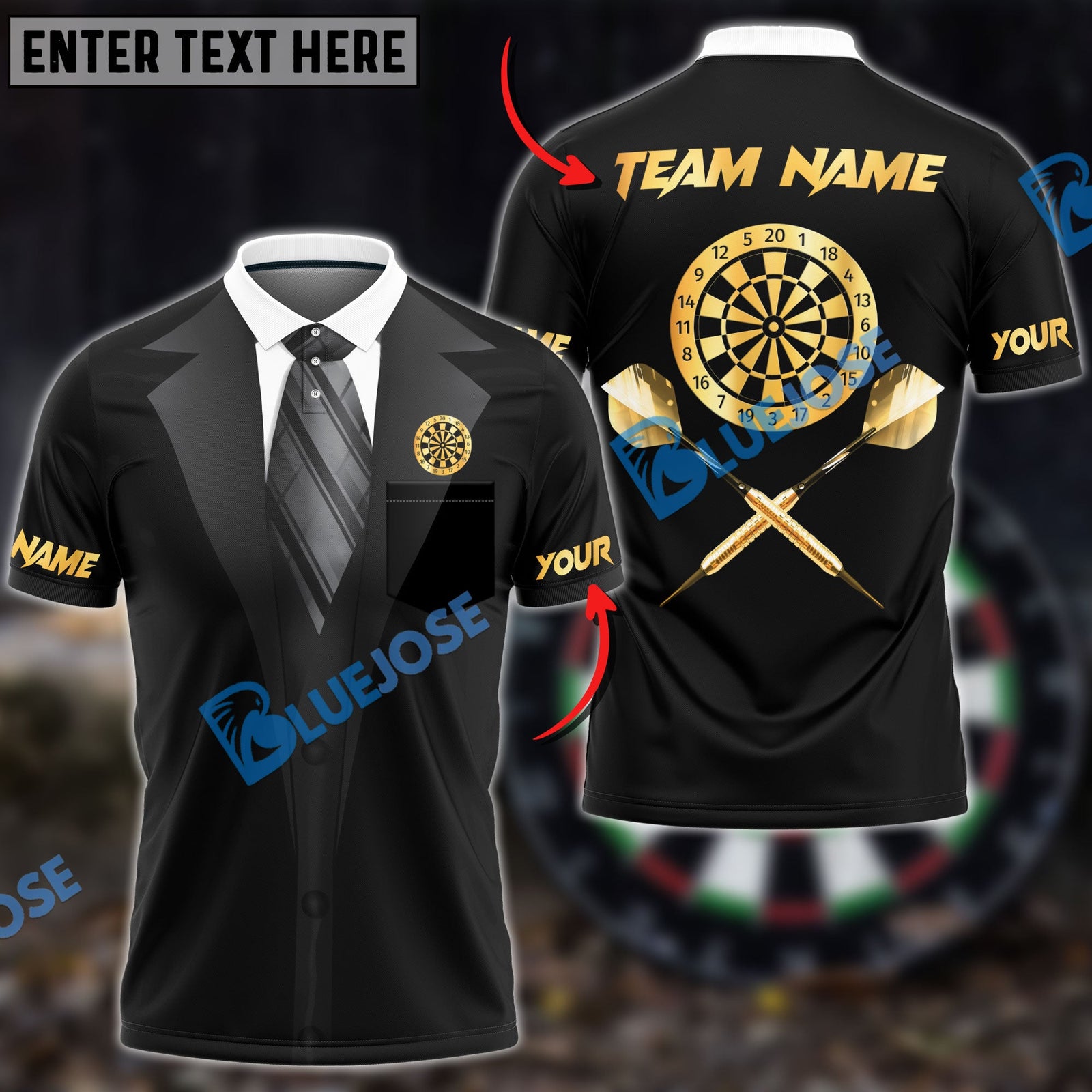 BlueJose Darts Gentleman Personalized Shirt (2 Colors)