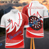 BlueJose Darts Fire Modern Style Dartboard Multicolor Options Personalized Name Shirt (4 Colors)