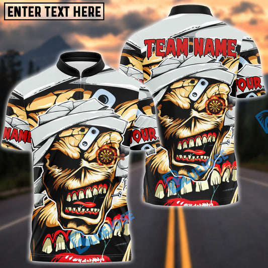 BlueJose Darts Zombie Mad Skull Personalized Name, Team Name 3D Shirt