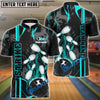 BlueJose Bowling And Pins Strike The Blood Multicolor Customized Name 3D Shirt (4 Colors)