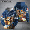 BlueJose Premium Multiple Military Services US Veteran Zip Hoodie
