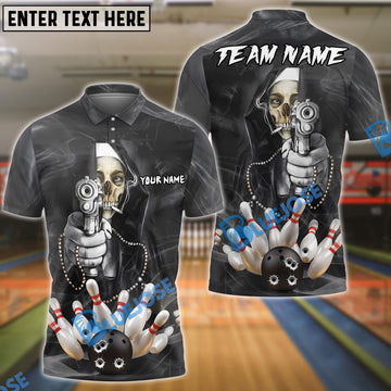 BlueJose Bowling And Pins Nun Reaper Shooter Customized Name, Team Name 3D Shirt