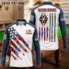 BlueJose Billiards Ball 9 US Flag Champion Pattern Personalized Name Shirt