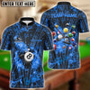 BlueJose Billiards Ball 8 Grunge Line Personalized Name, Team Name Shirt (6 Colors)