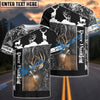 BlueJose Personalized Name Deer Black Hunting Pattern 3D Shirts