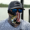 BlueJose Bass Fishing USA Flag Neck Gaiter