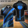 BlueJose Bowling Golden Strike Customized Name, Team Name 3D Shirt (4 Colors)