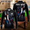 BlueJose Billiards Ball 8 American Flag Claw Ripped Patriotic Style Customized Name, Team Name 3D Shirt