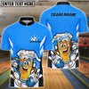 BlueJose Bowling And Pins Beer Cheers and Strikes Cartoon Design Customized Name 3D Shirt (4 Colors)