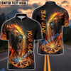 BlueJose Darts Fiery Lion Flame Customized Name, Team Name 3D Shirt (4 Colors)