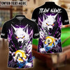 BlueJose Billiards Bloody Wolf Holding 9 Ball Personalized Name, Team Name Unisex Shirt ( 4 Colors )