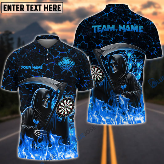 BlueJose Darts Hell Reaper Personalized Name, Team Name Shirt (4 Colors)