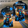 BlueJose Bowling And Pins King Gorilla Customized Name, Team Name 3D Shirt (4 Colors)