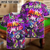 BlueJose Billiards Ball 8 Graffiti Pattern Never Give Up Personalized Name & Team Name Shirt (4 Colors)