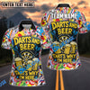 BlueJose Darts And Beer That's Why I'm Here 3 Personalized Name, Team Name Shirt