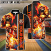 BlueJose Bowling And Pins Strike From Hell Customized Name 3D Shirt (4 Colors)