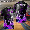 BlueJose Bowling And Pins Volcano Lava Explosion Lightning Customized Name, Team Name 3D Shirt (4 Colors)