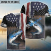 Bluejose Salmon Fishing American Flag Fishing Long Sleeves
