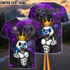 BlueJose Darts Panda King Savage Mood Customized Name, Team Name 3D Shirt (4 Colors)