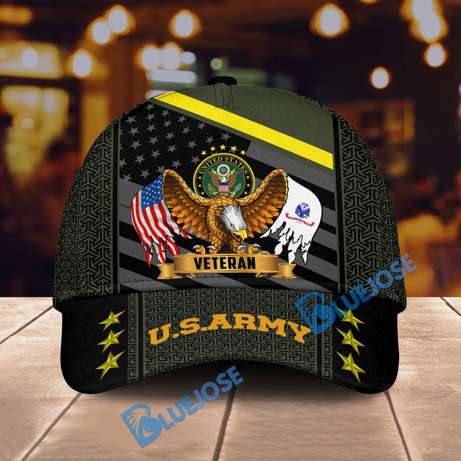 BlueJose Premium Eagle US Veteran Cap