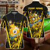 BlueJose Billiards Ball 9 Abstract Grunge Texture Personalized Name Shirt (6 Colors)