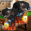 BlueJose Skull On Fire Billiard Personalized Unisex Shirt