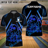 BlueJose Bowling Neon Dabbing Ball & Pins Customized Name, Team Name 3D Shirt (4 Colors)