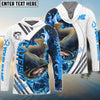 Bluejose Catfish Fishing White Blue Lava Sport Custom Name & Team Name 3D Shirts