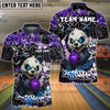 BlueJose Bowling And Pins Graffiti Panda Customized Name, Team Name 3D Shirt (4 Colors)