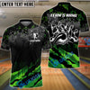 BlueJoses Camo Bowling Premium Multicolor Customized Name 3D Shirt (5 Colors)