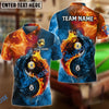 BlueJose Billiards Ball 8 & 9 Yin-Yang Elements Personalized Name, Team Name Shirt (5 Colors)