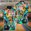 BlueJose Bowling Ball & Pins Strike Explosion Graffiti Style Customized Name, Team Name 3D Shirt (4 Colors)