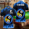 BlueJose Billiards Yin Yang Fire Personalized Name Shirt (4 Colors)