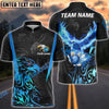 BlueJose Bowling And Pins Flame Eagle Customized Name, Team Name 3D Shirt (4 Colors)