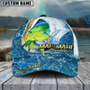 BlueJose Fishing Golden Hook Graphic Personalized Cap (Bass, Trout, Walleye, Mahi-Mahi, Striped Bass, Crappie, Pike, Marlin)