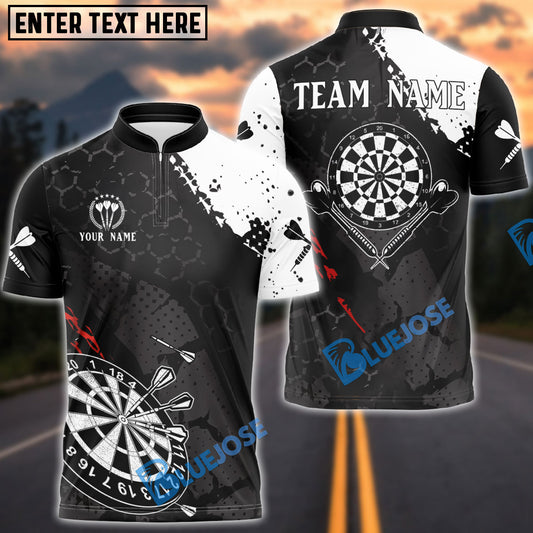 BlueJose Black White Pattern Custom Darts Shirts
