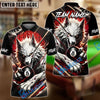 BlueJose Billiards 8 Ball Bloody Wolf Personalized Name, Team Name Unisex Shirt ( 4 Colors )