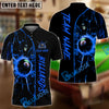 BlueJose Billiards Ball 8 Fire Break Glass Personalized Name Shirt (4 Colors)
