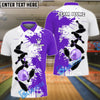 BlueJose Bowling And Pins Ink 3 Customized Name 3D Shirt (4 Colors)